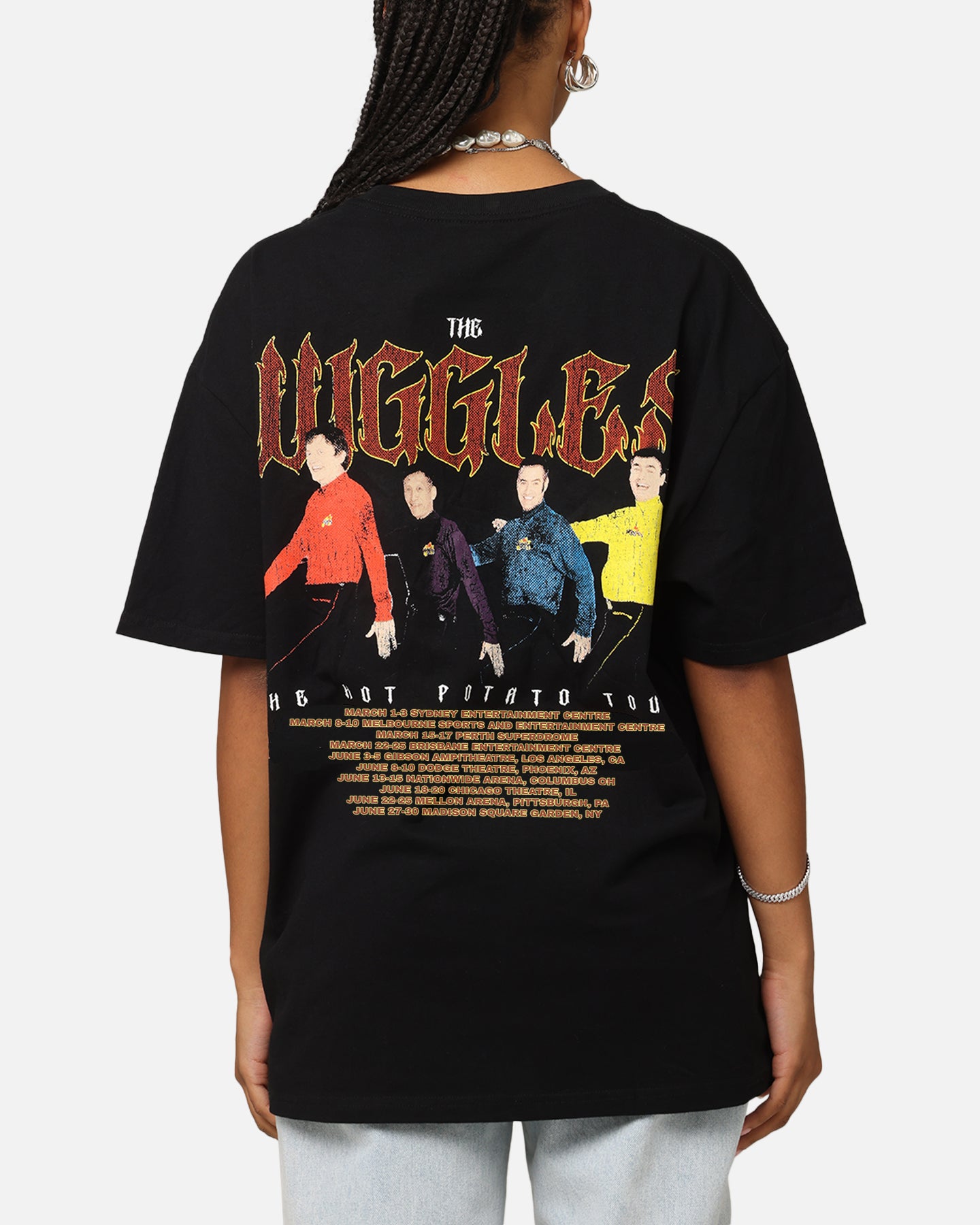 Goat Crew X The Wiggles Hot Potato Tour Heavy T-Shirt Black