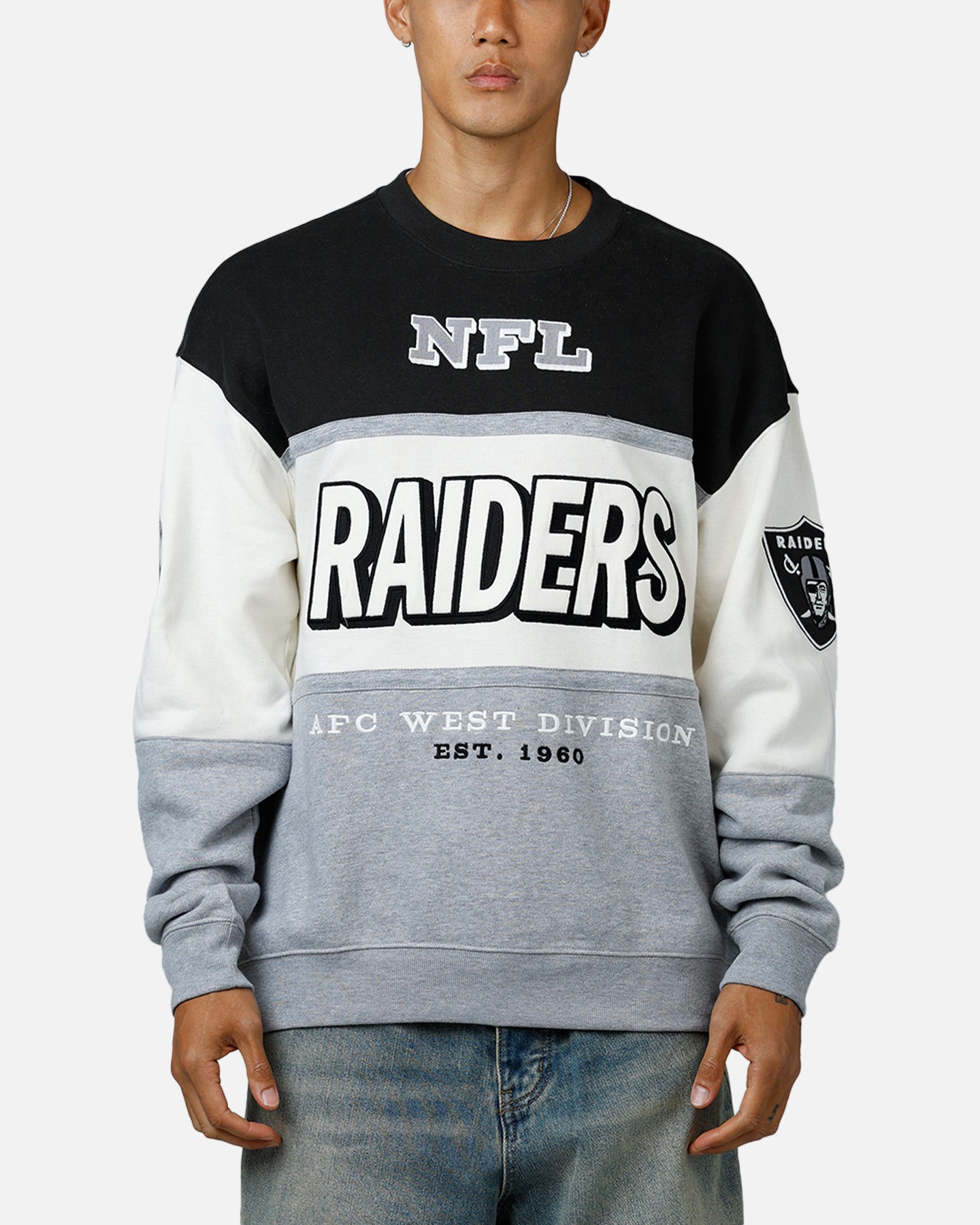 47 Brand Las Vegas Raiders Maximalist Crewneck Black/Grey