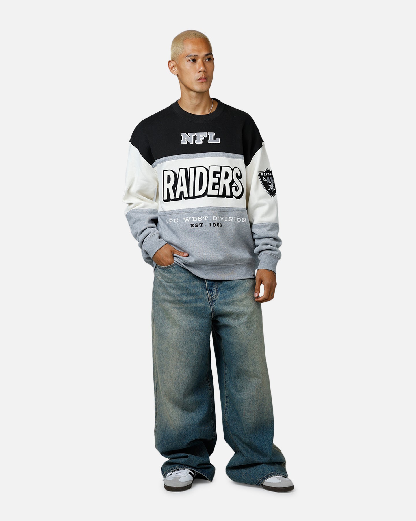 47 Brand Las Vegas Raiders Maximalist Crewneck Black/Grey