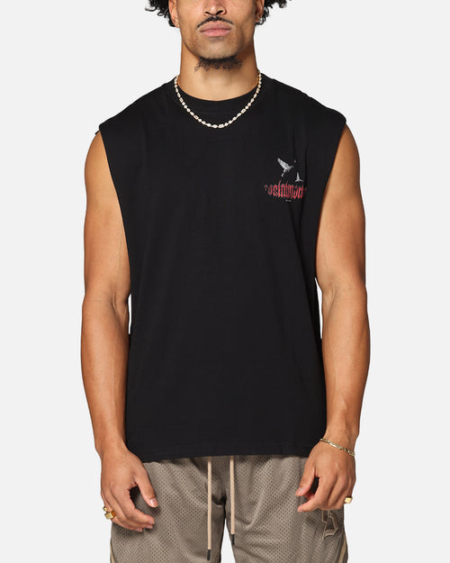 Saint Morta Amorfati Oversized Muscle T-Shirt Black