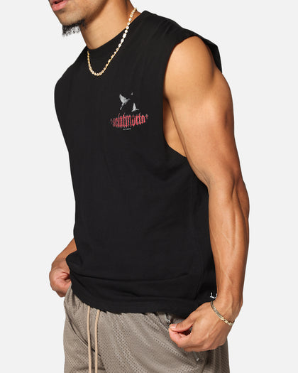 Saint Morta Amorfati Oversized Muscle T-Shirt Black