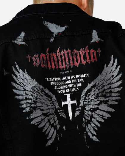 Saint Morta Amorfati Denim Jacket Black Shadow