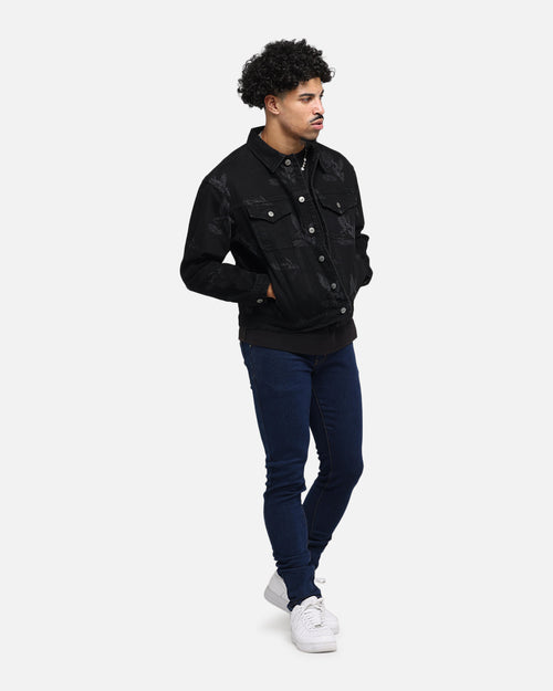 Saint Morta Doves Denim Jacket Black Shadow