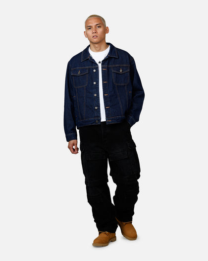 Saint Morta Boxy Denim Jacket Indigo/Tan