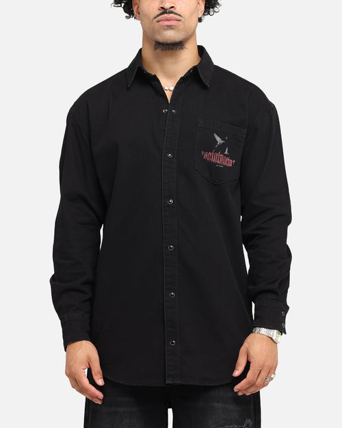 Saint Morta Amorafti Long Sleeve Denim Shirt Black Shadow