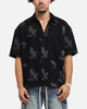 Saint Morta Doves Boxy Denim Button Up Shirt Black