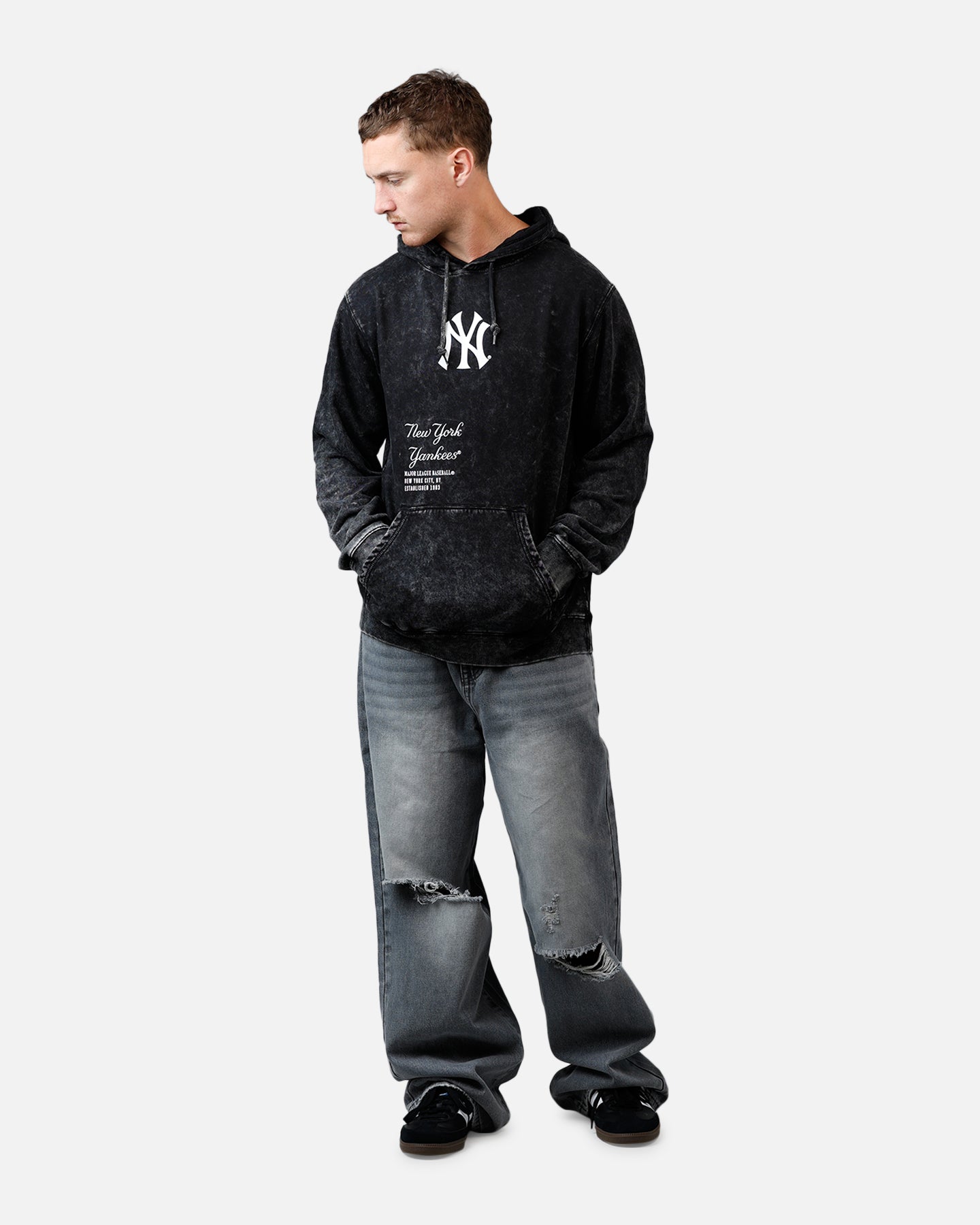 New Era New York Yankees Sport Night Hoodie Black | Culture