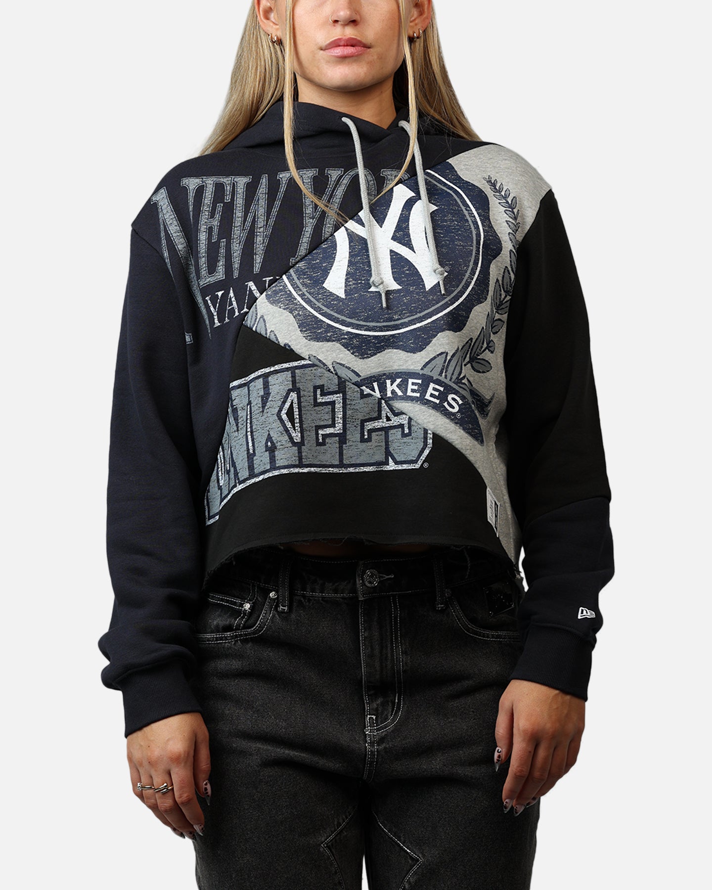 New Era Women's New York Yankees Team Split Hoodie Navy/Grey