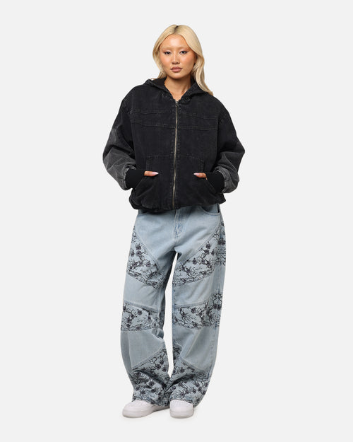 Saint Morta Hooded Workwear Jacket Black/Grey