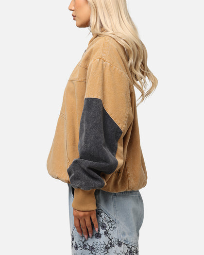 Saint Morta Hooded Workwear Jacket Tan/Black