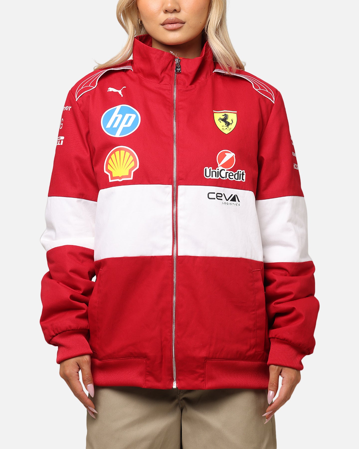 Puma X Scuderia Ferrari Team Vintage Racing Jacket Cherry