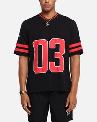 Carre Rose Football T-Shirt Black/Red