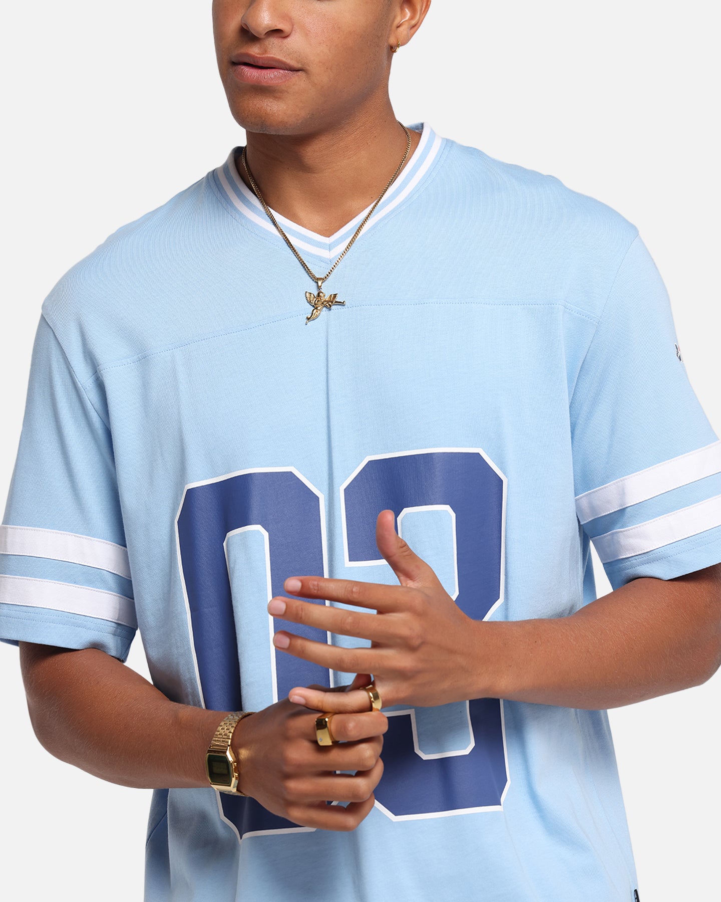 Carre Rose Football T-Shirt Light Blue | Culture Kings US