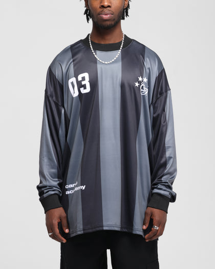 Carre Academy Oversized Long Sleeve T-Shirt Black/Grey
