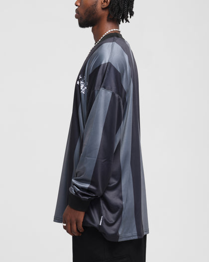 Carre Academy Oversized Long Sleeve T-Shirt Black/Grey