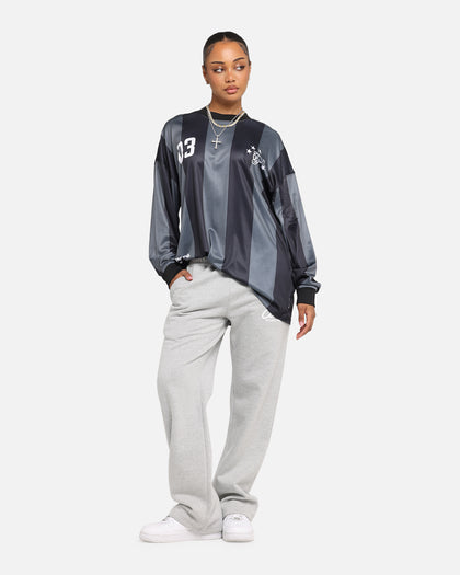 Carre Academy Oversized Long Sleeve T-Shirt Black/Grey