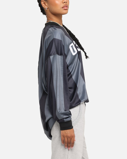 Carre Academy Oversized Long Sleeve T-Shirt Black/Grey