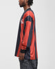 Carre Academy Oversized Long Sleeve T-Shirt Red/Black