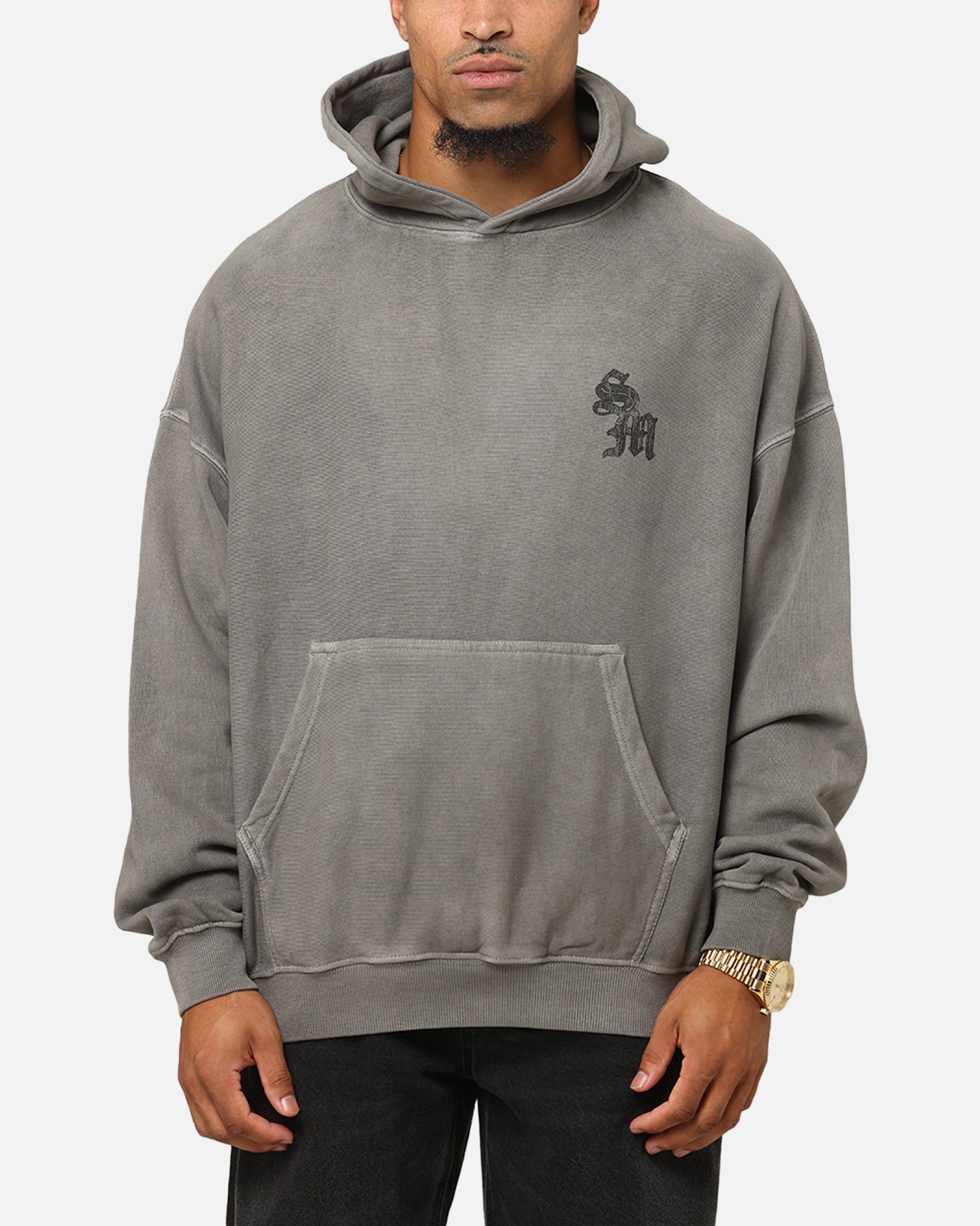 Saint Morta Nothing Is Forever Boxy Hoodie Washed Charcoal