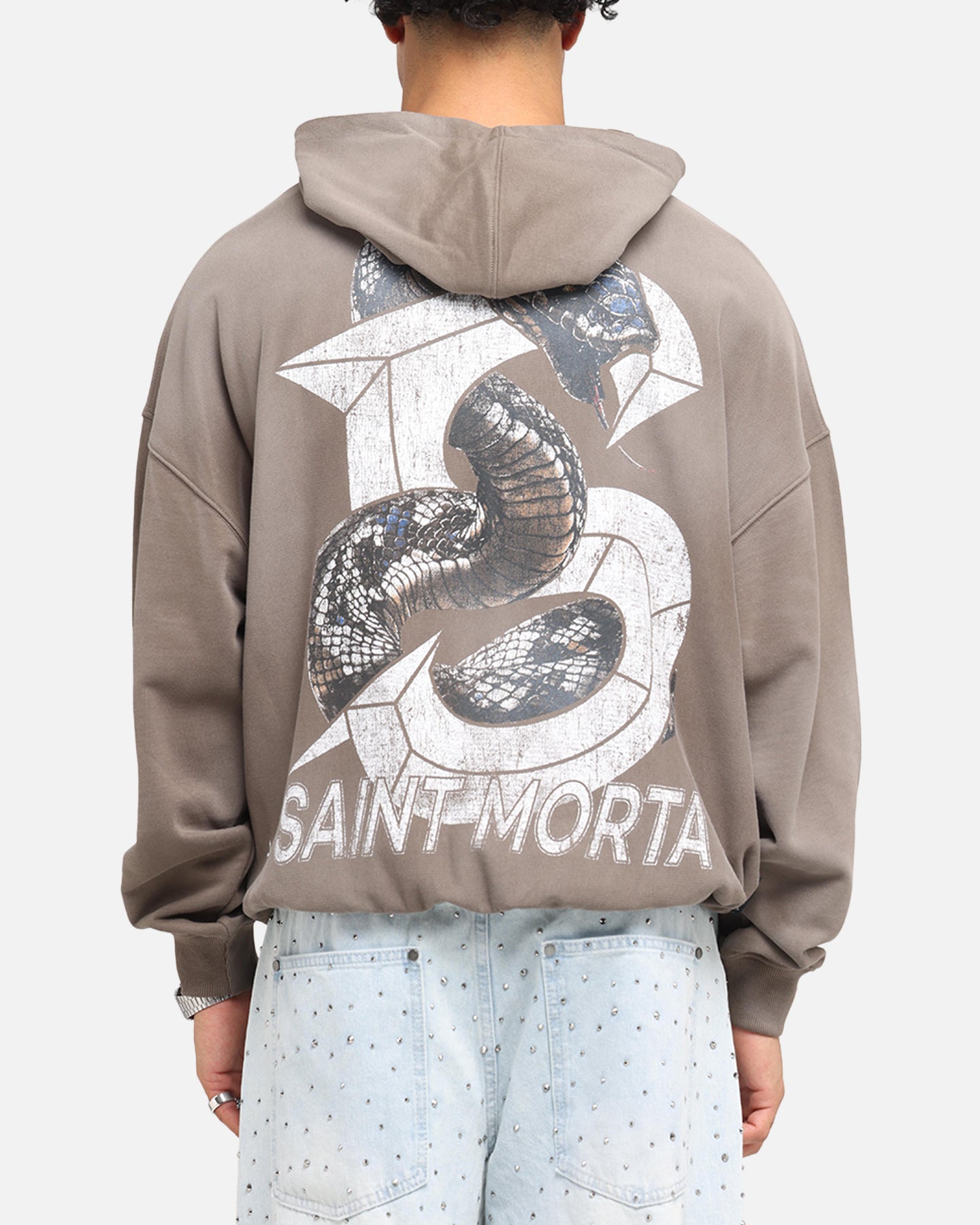 Saint Morta Venom Boxy Hoodie Sunfade Brown | Culture Kings US