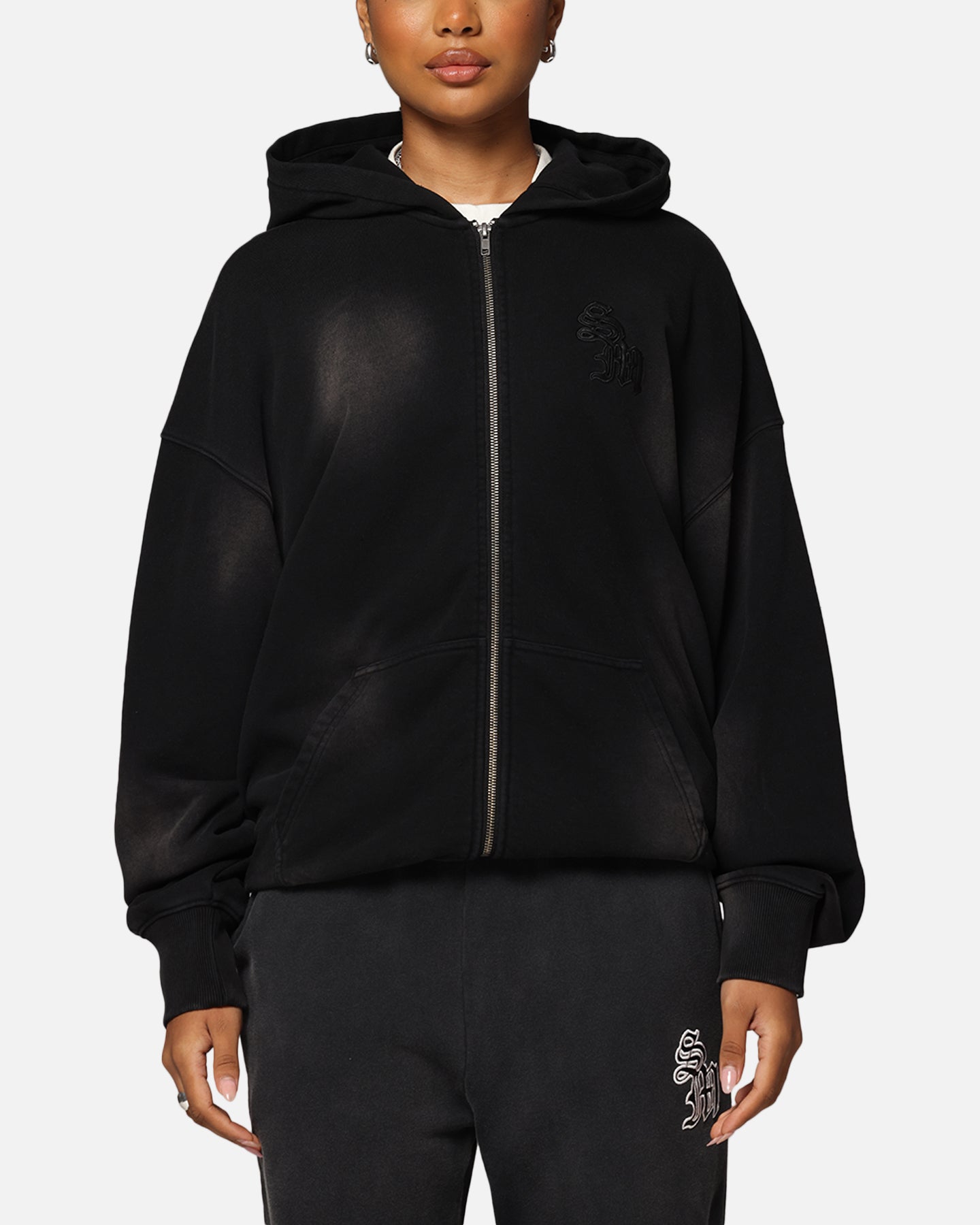 三苫愛 CHAOS ZIP HOOD Things That Matter Lord Of Chaos (half half) - Heavy Zipper Hoodie (400GSM)