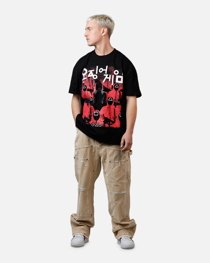 Goat Crew X Squid Game Masked Men Heavyweight T-Shirt Black