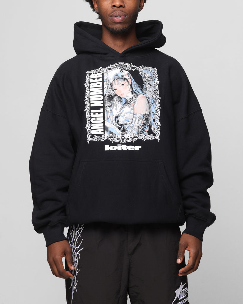 Loiter Angel Number Hoodie Black | Culture Kings US