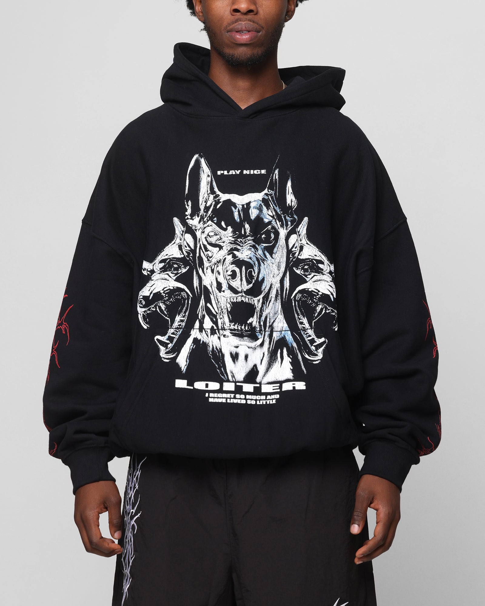 リリー様DOG GRAPHIC VINTAGE OVERSIZE HOODIE Aelfric Eden Graffiti Dog Graphic Hoodie – Aelfric eden