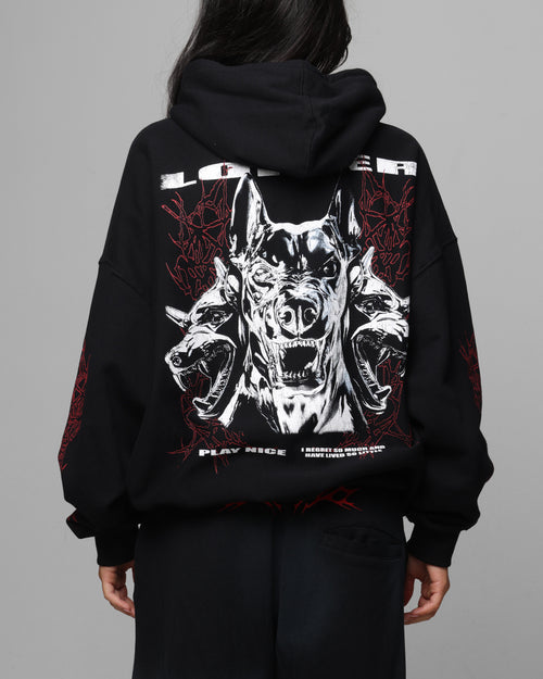 Loiter Chrome Dogs Vintage Hoodie Black