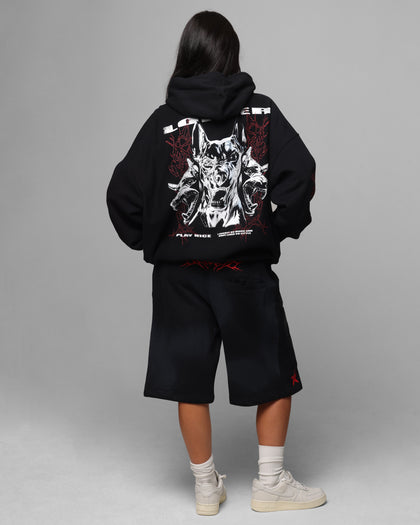 Loiter Chrome Dogs Vintage Hoodie Black
