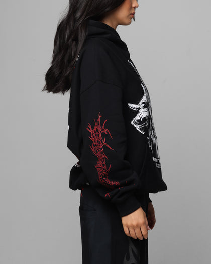 Loiter Chrome Dogs Vintage Hoodie Black