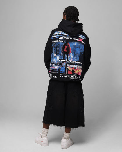 Loiter Speed Vintage Hoodie Black