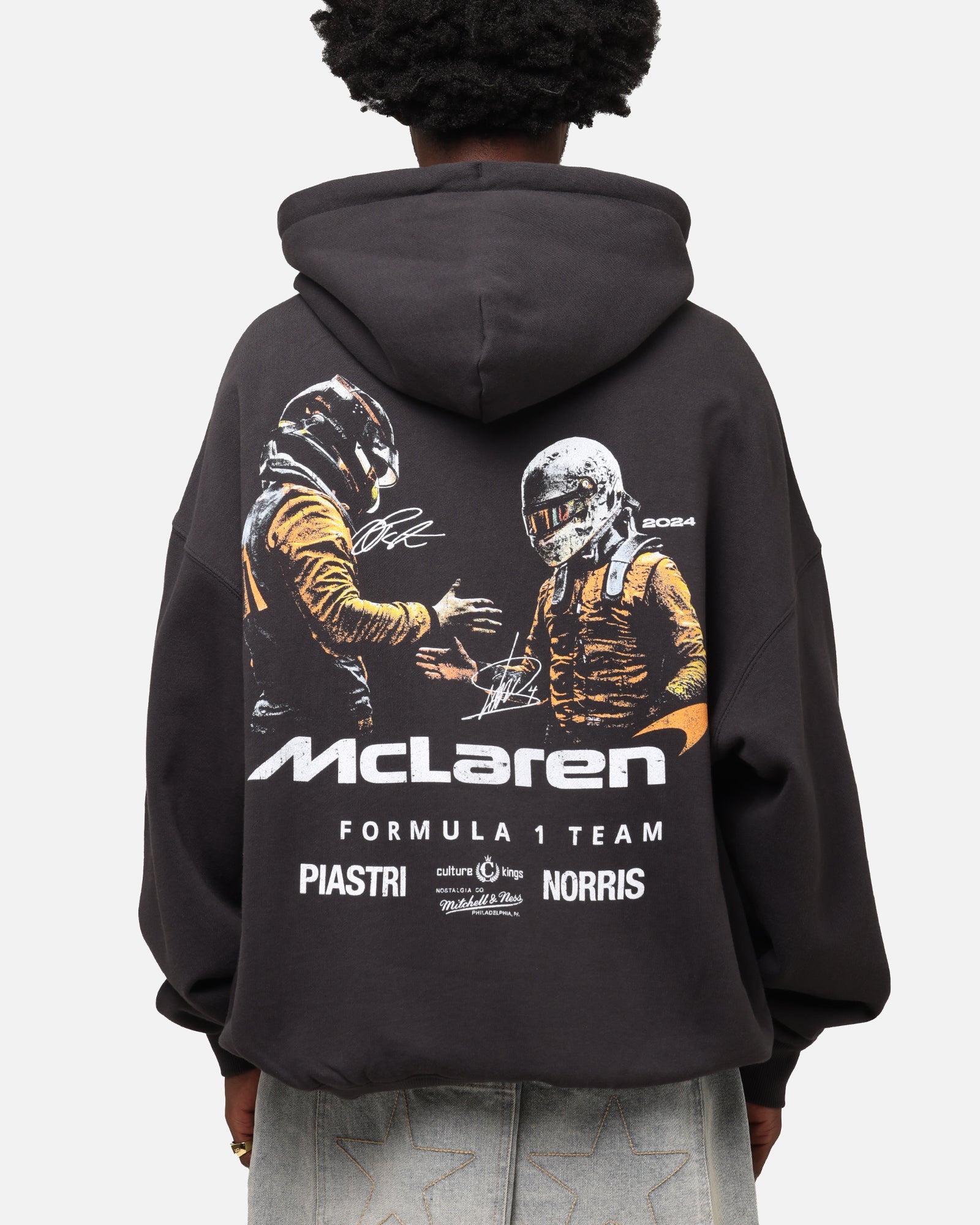Mitchell & Ness X Mclaren Teammates Hoodie Faded Black | Culture