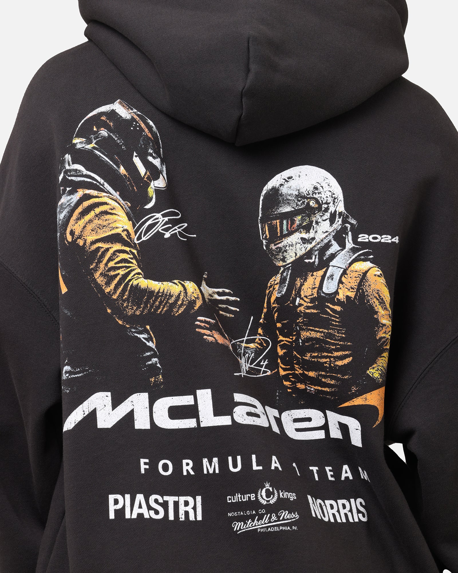 Mitchell & Ness X Mclaren Teammates Hoodie Faded Black | Culture