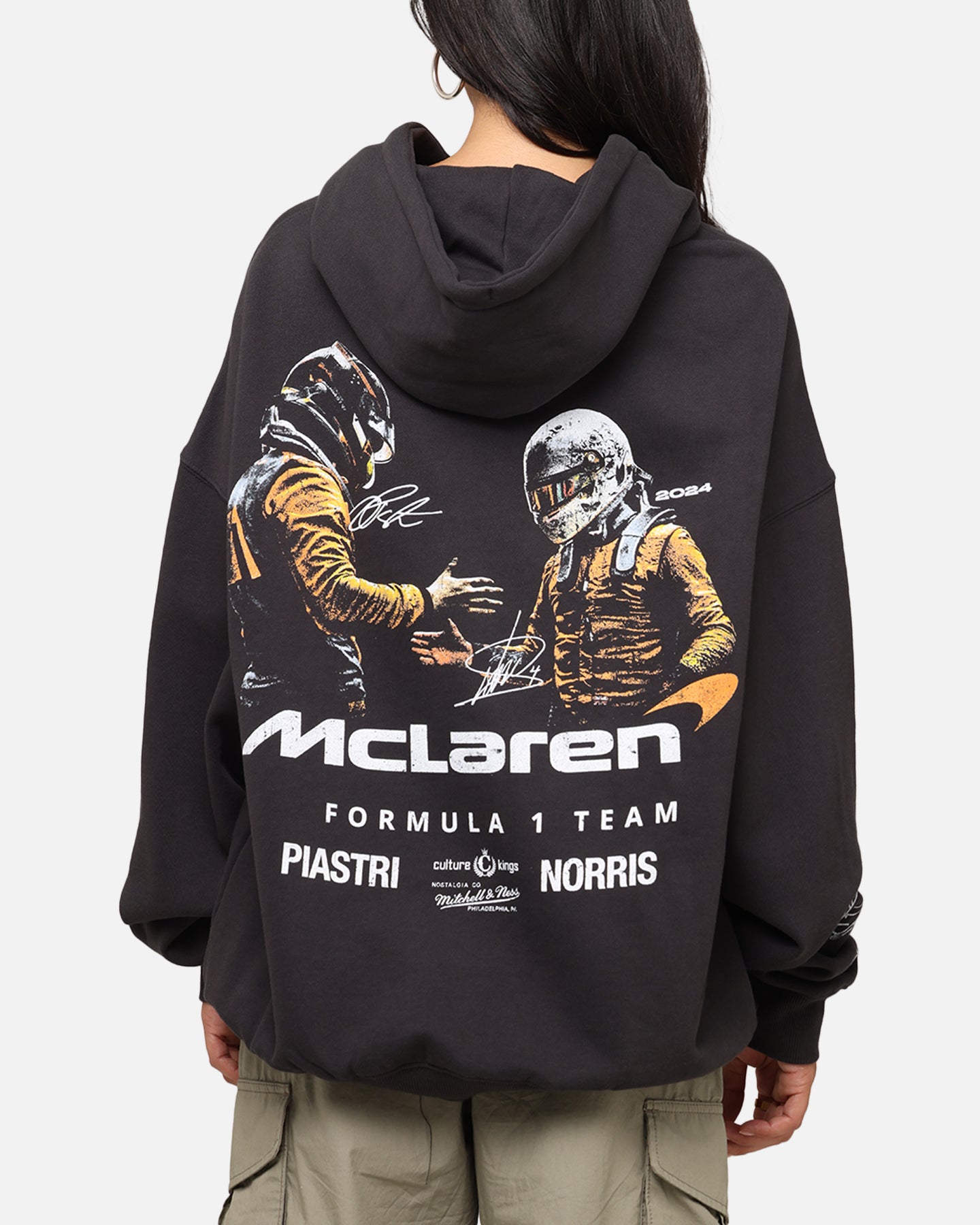 Mitchell & Ness X Mclaren Teammates Hoodie Faded Black | Culture