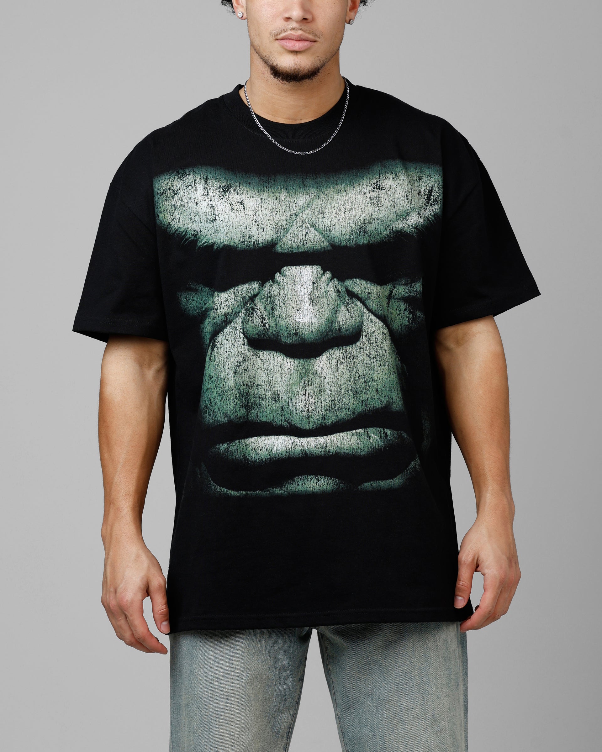 Loiter Marvel Hulk Heavyweight T-Shirt Black Culture Kings US