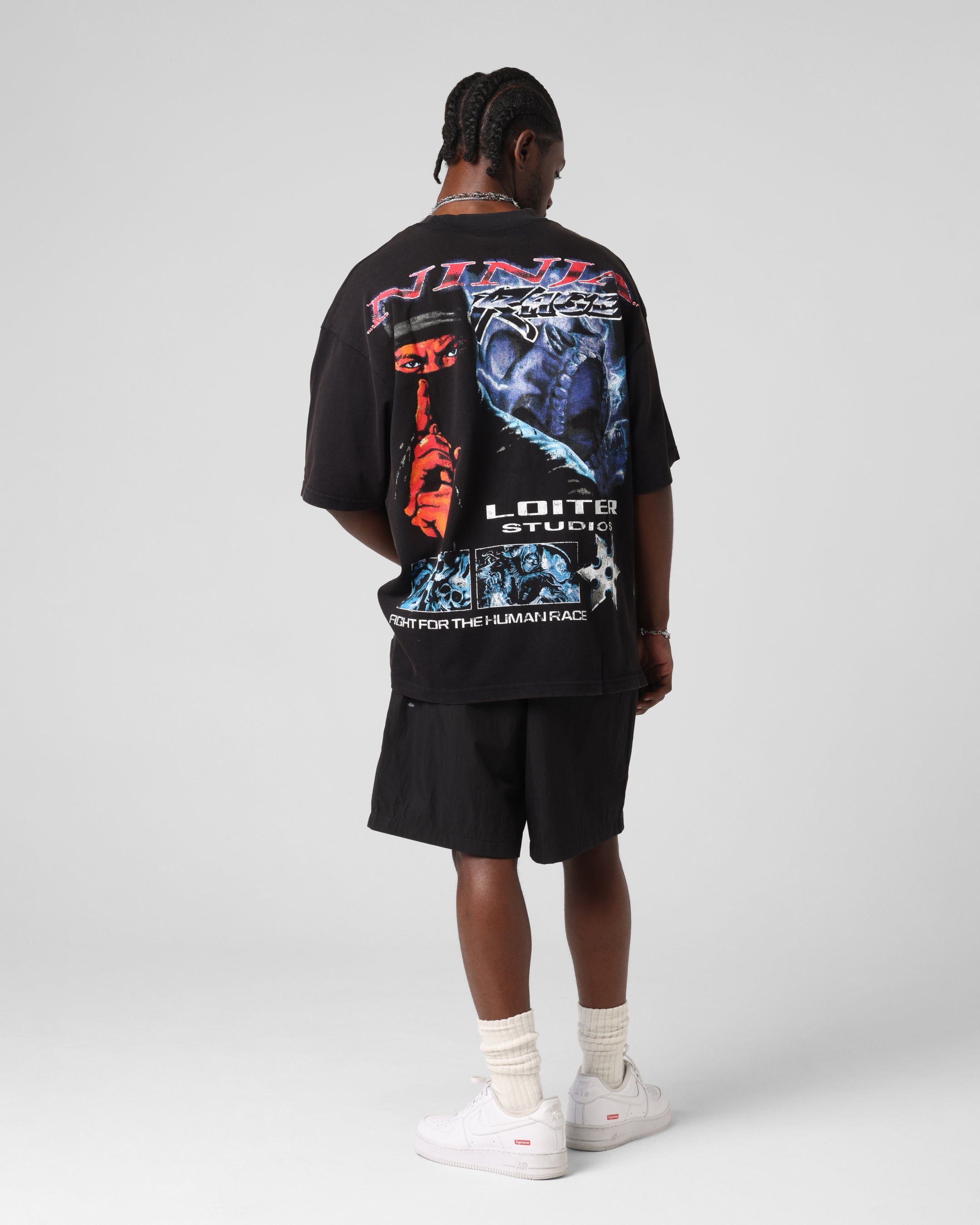 Loiter Ninja Vintage T-Shirt Vintage Black | Culture Kings US