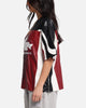 Loiter Vegan Leather Football Top Red/Black