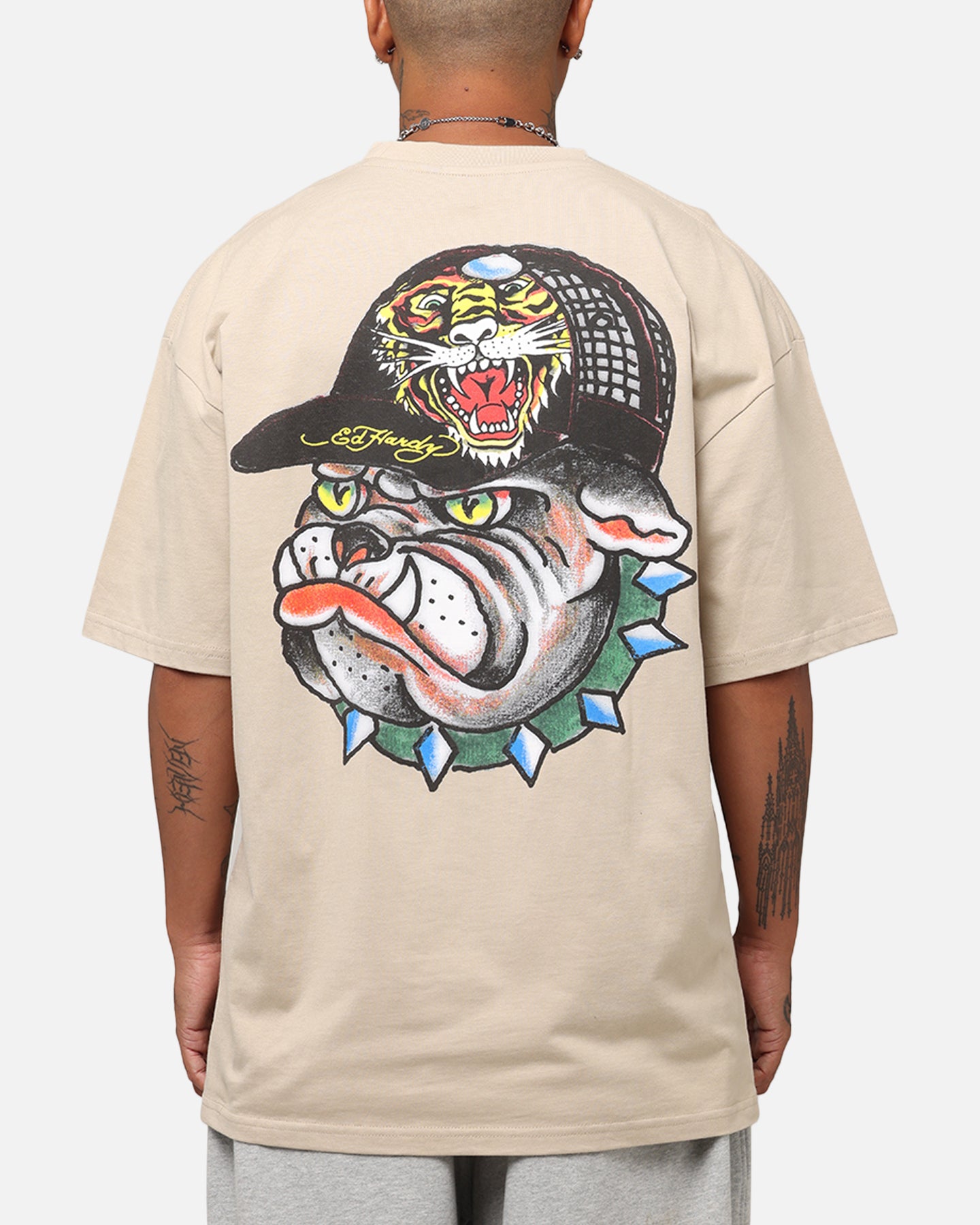 Ed Hardy Bulldog T-Shirt Stone | Culture Kings US