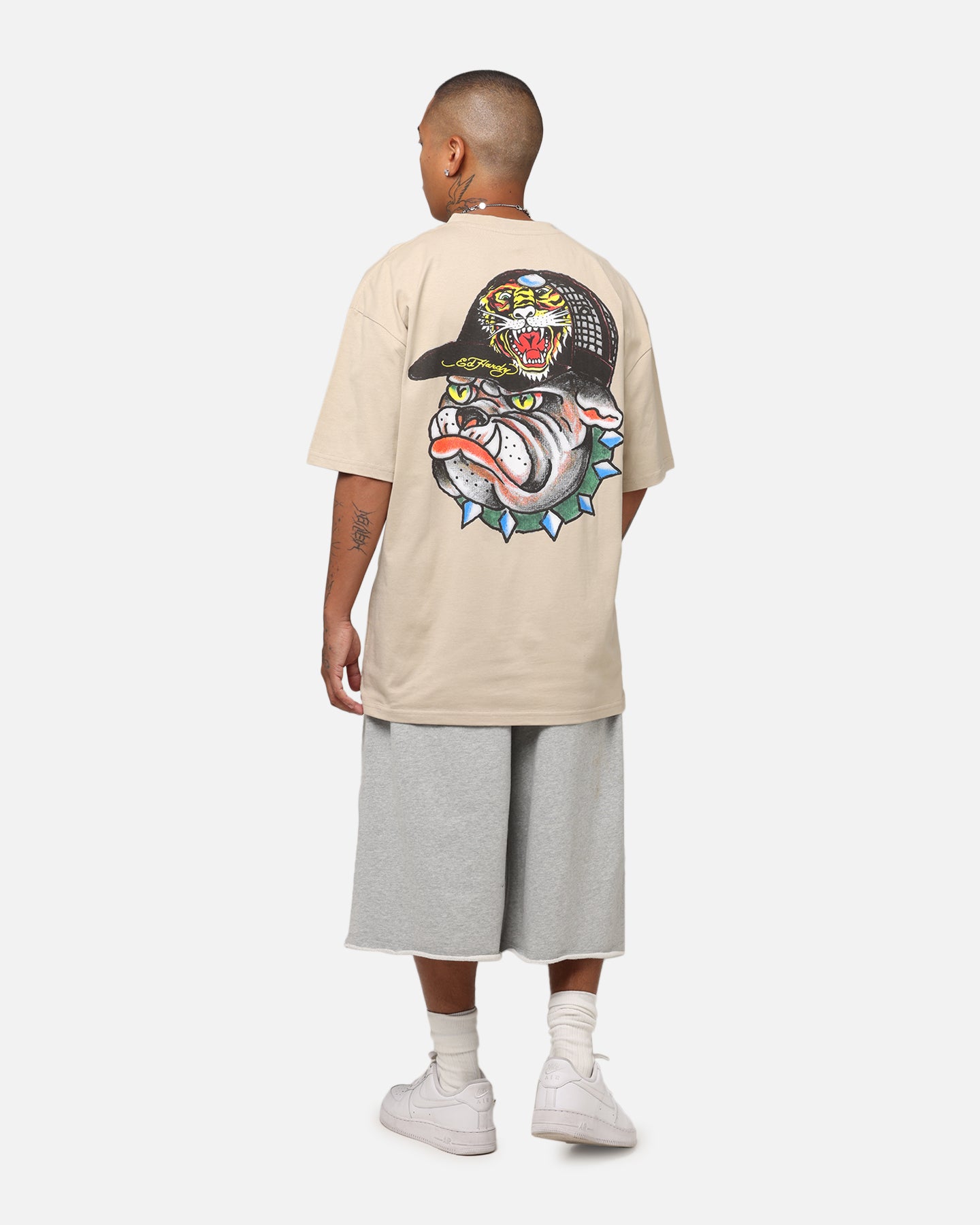 Ed Hardy Bulldog T-Shirt Stone | Culture Kings US