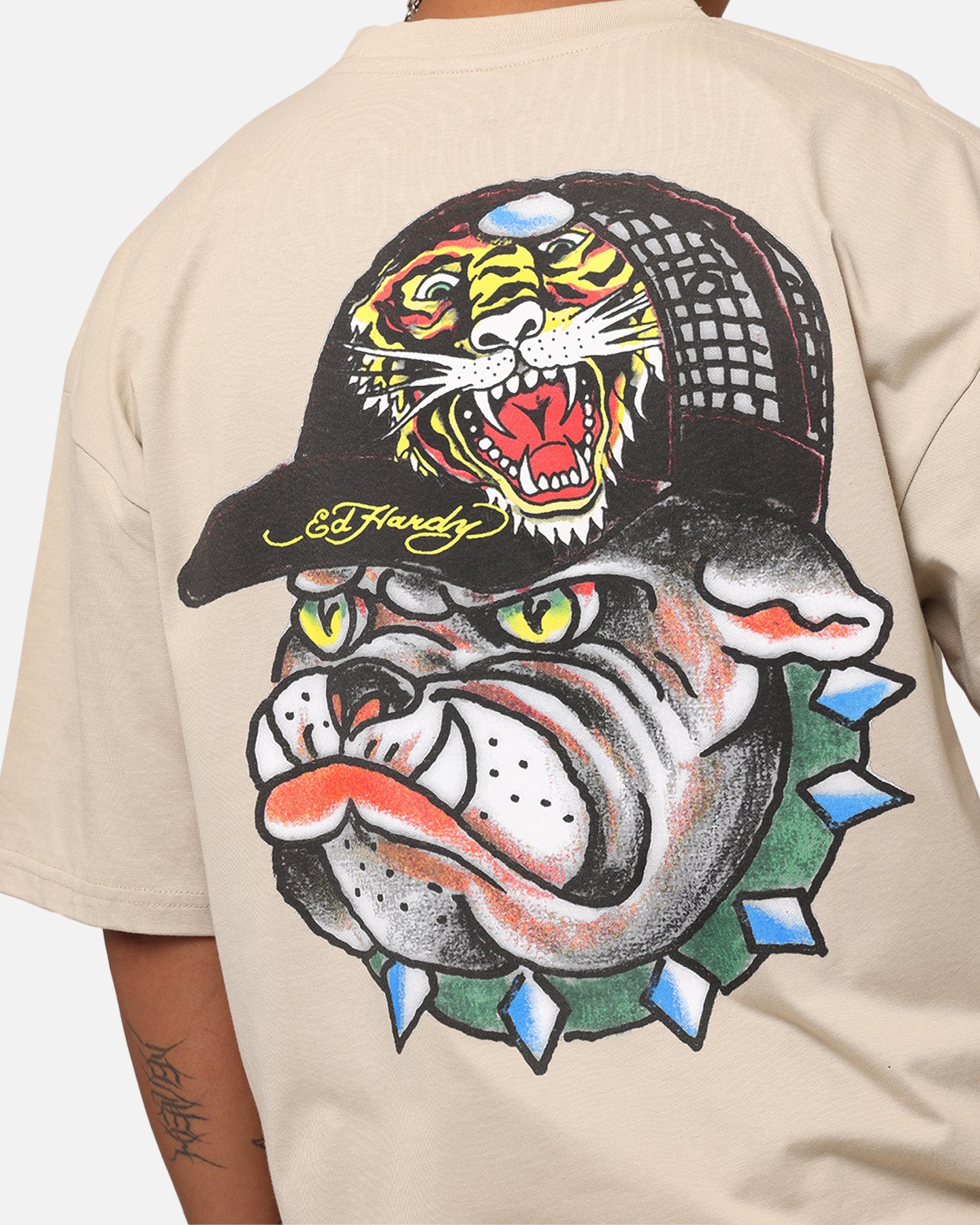 Ed Hardy Bulldog T-Shirt Stone | Culture Kings US