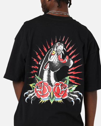 Ed Hardy Panther Ray T-Shirt Black