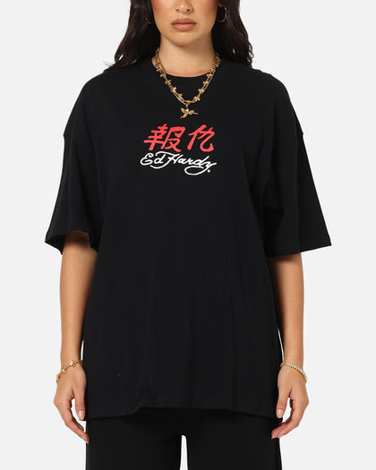 Ed Hardy Panther Ray T-Shirt Black