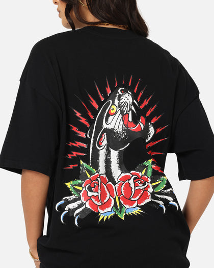 Ed Hardy Panther Ray T-Shirt Black