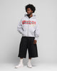 Loiter Fighter Zip Hoodie Grey