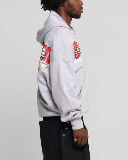 Loiter Fighter Zip Hoodie Grey