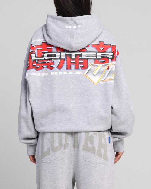 Loiter Fighter Zip Hoodie Grey