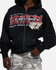 Loiter Fighter Zip Up Hoodie Washed Black