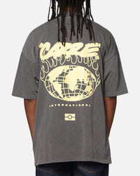 Carre Passport Mock Neck T-Shirt Washed Charcoal