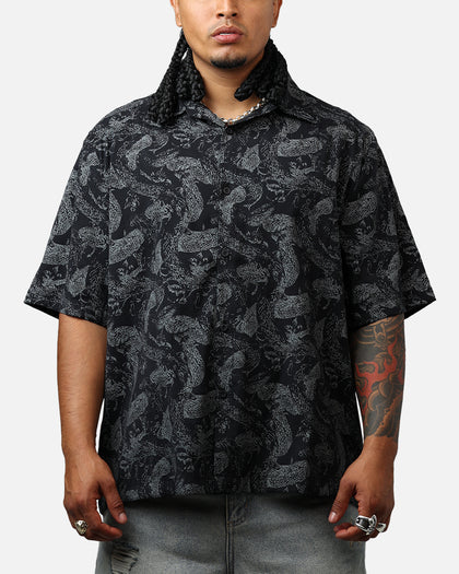 Saint Morta Year Of The Snake Button Up Shirt Black/Grey